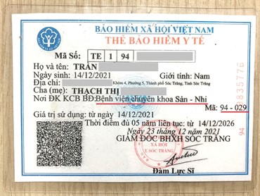 Thông báo đối tượng được đăng ký KCB BHYT ban đầu tại Bệnh viện chuyên khoa Sản Nhi năm 2023