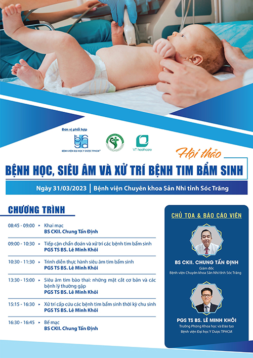 THÔNG BÁO v/v HỘI THẢO BỆNH HỌC, SIÊU ÂM VÀ XỬ TRÍ BỆNH TIM BẨM SINH