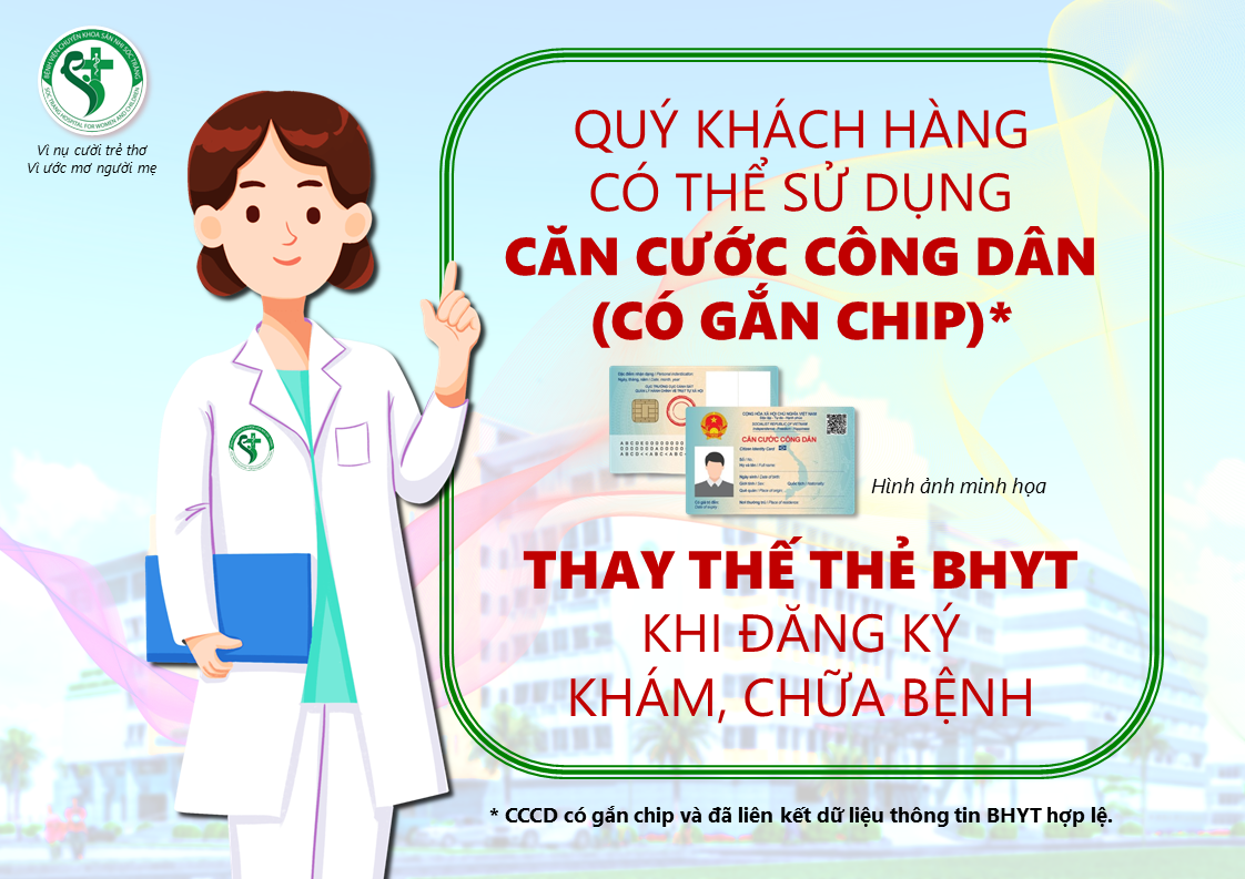 KHÁCH HÀNG CÓ THỂ DÙNG CCCD GẮN CHIP THAY THẾ THẺ BHYT KHI ĐĂNG KÝ KCB TẠI SẢN NHI SÓC TRĂNG